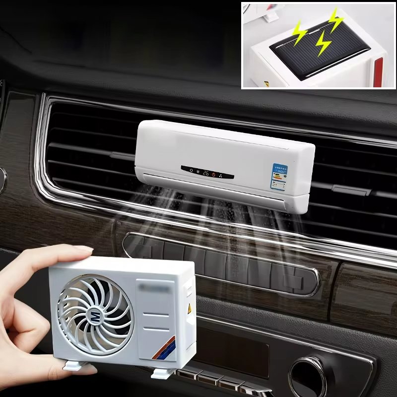 Car Perfume Diffuser Solar Mini Air Conditioner Decorative Air Freshener Air Outlet Car Aromatherapy Fragrance Tablet