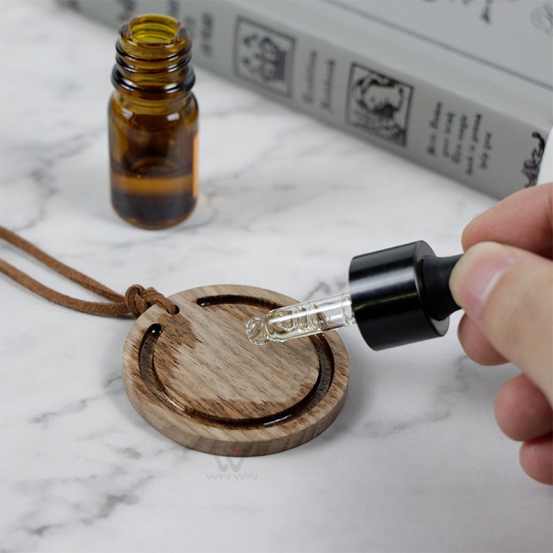 Wood car scent diffuser air freshener custom logo car vent clip hanging scented slice for car drawer closet