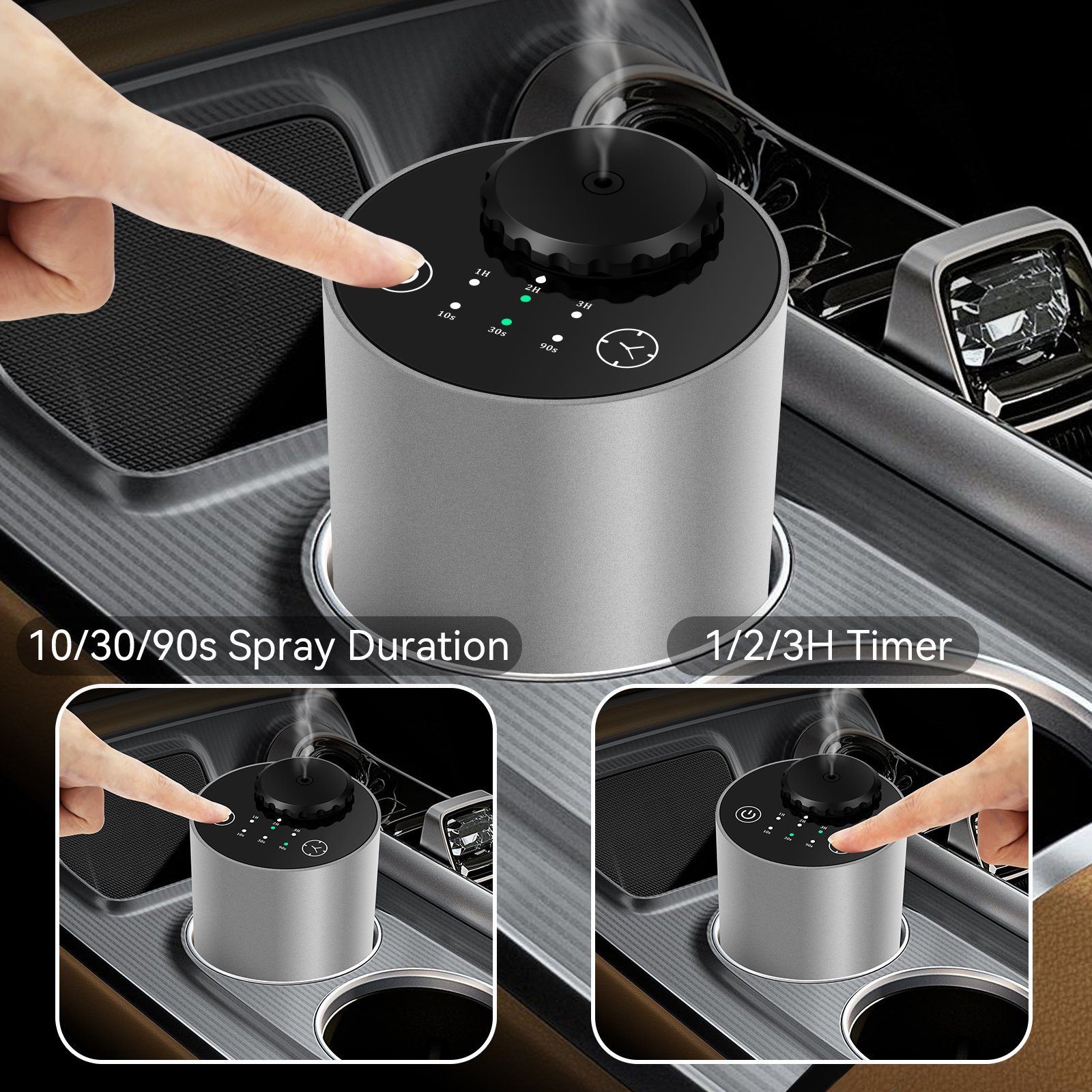 Car Aromatherapy Portable Pure Metal Electric Aroma Diffuser Aromatherapy Air Waterless Scent usb Essential Oil Diffuser Machine