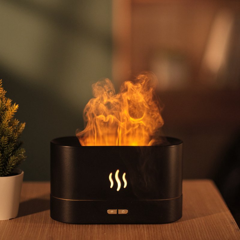 180ML USB Essential Oil Diffuser Simulation Flame Ultrasonic Humidifier Home Office Freshener Fragrance aroma therapy diffuser