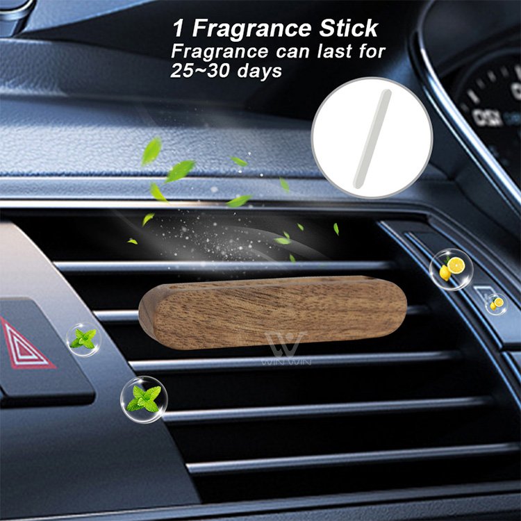 Factory Direct Oem Accept Funny Fragrance Wood Car Freshener Clip Long Lasting Perfume Aromatherapy Car Vent Wooden Air Diffuser