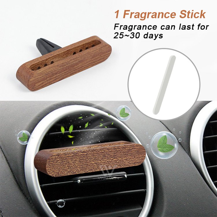 Factory Direct Oem Accept Funny Fragrance Wood Car Freshener Clip Long Lasting Perfume Aromatherapy Car Vent Wooden Air Diffuser