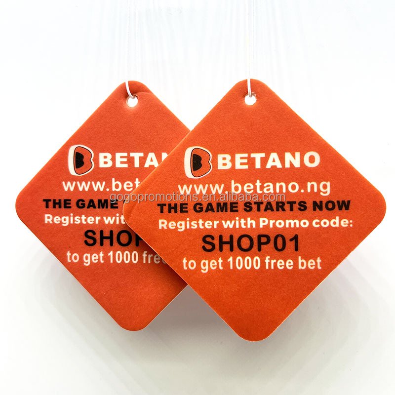 High quality Customized shaped air freshener car custom aroma car hanging paper air fresheners