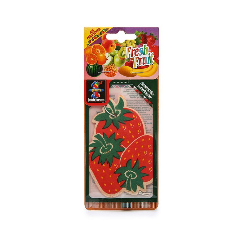 Fresh fruit wholesale promotion paper car air freshener hanging car