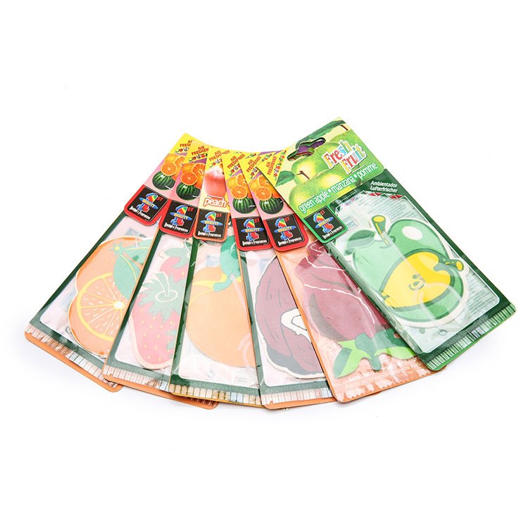 Fresh fruit wholesale promotion paper car air freshener hanging car