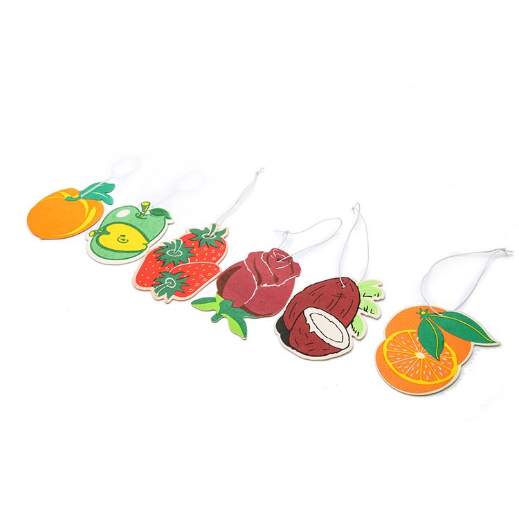 Fresh fruit wholesale promotion paper car air freshener hanging car