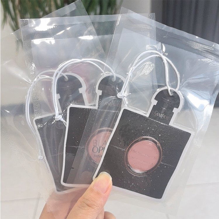 Factory price wholesale paper car perfume bottle design make your own logo air freshener for custom