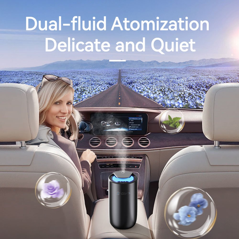 SCENTA Wholesale Smart Motion Sensor Premium Nano Aroma Diffuser in The Car,Wireless Natural Perfume for Car Smell Air Freshener