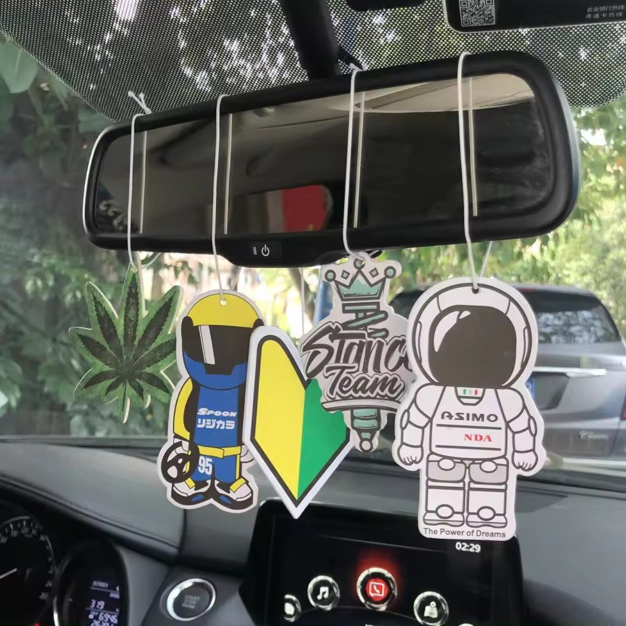 Mini Different Shapes Scents Eco Friendly Car Perfume Decoration Long Lasting Paper Car Air fragrance Freshener