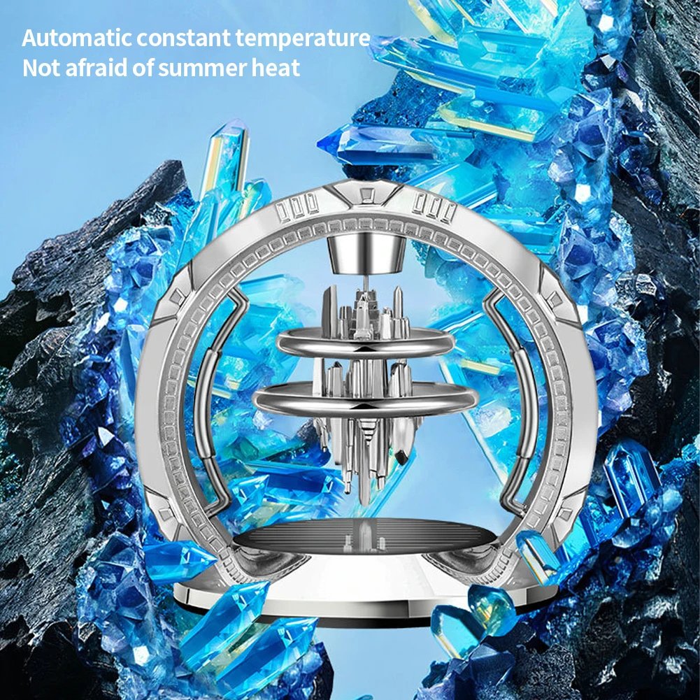 Sky City Car Solar Aromatherapy Ornament Air Freshener Diffuser Rotatable Air Purifier Aromatherapy