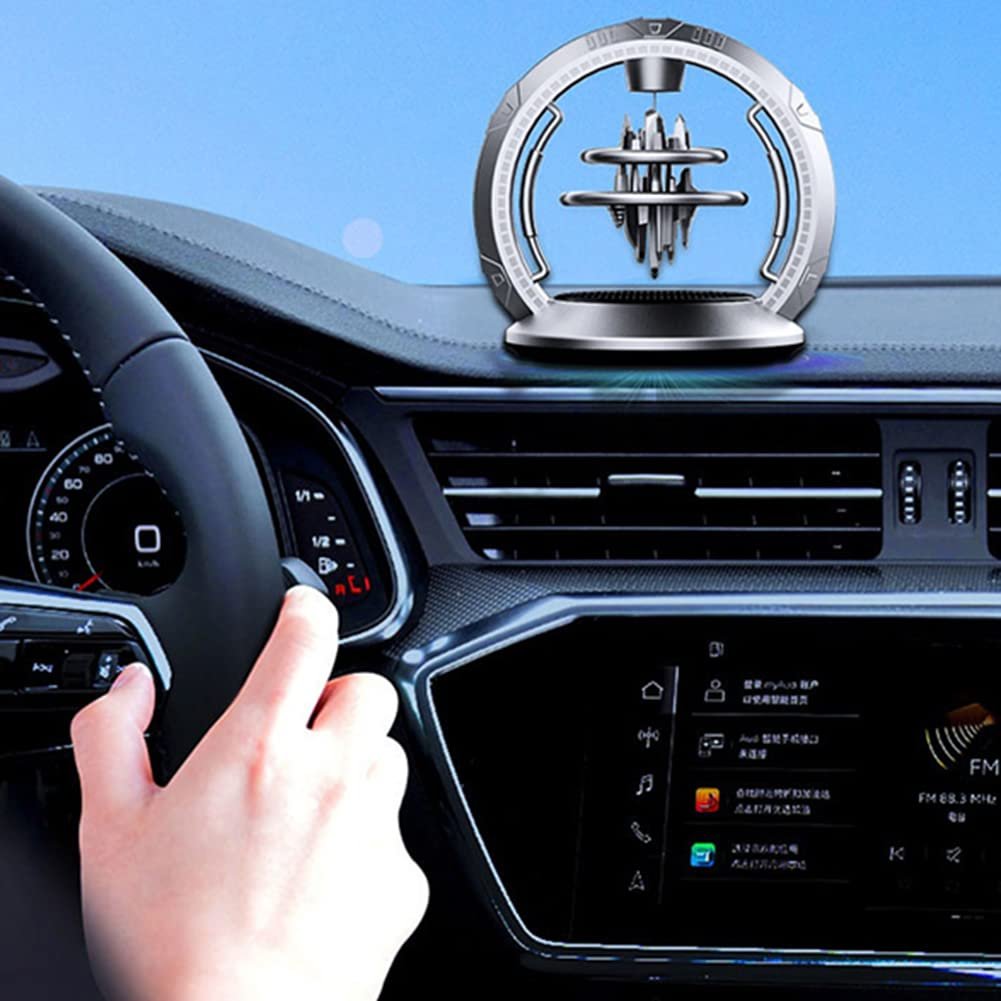 Sky City Car Solar Aromatherapy Ornament Air Freshener Diffuser Rotatable Air Purifier Aromatherapy