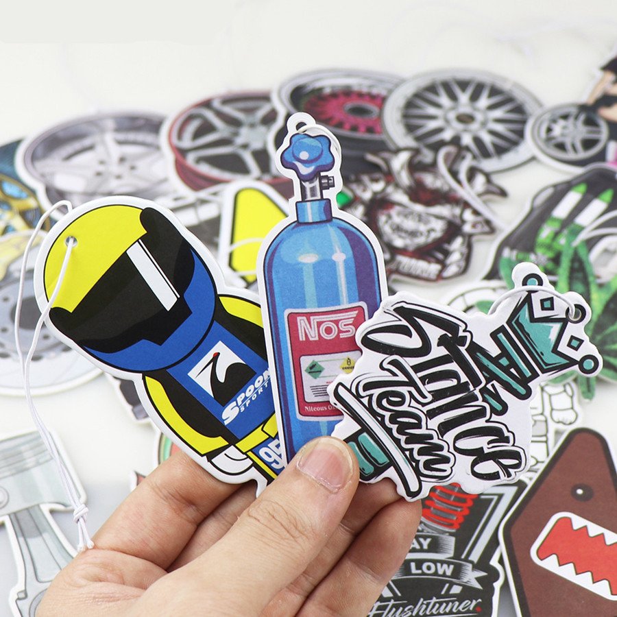 Car accessories fresh perfume custom design paper car air freshener with custom packing