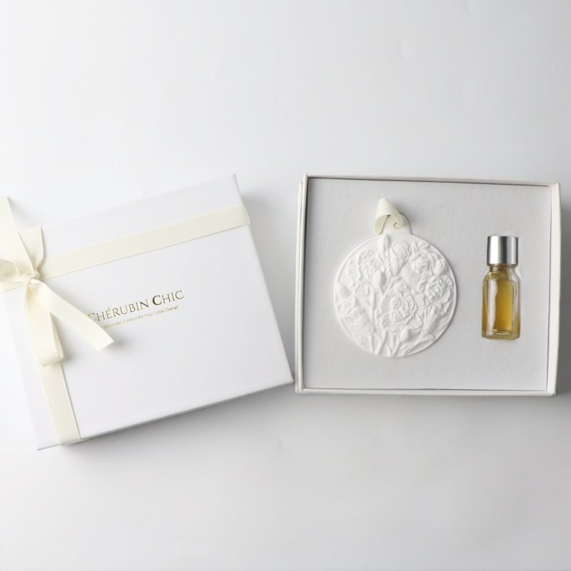 Customized Printed Logo Luxury Gift Box Ceramic Stone Scented Perfume For Wardrobe Deodorization Hanging Air Freshener