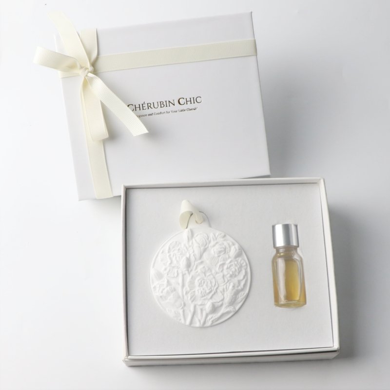 Customized Printed Logo Luxury Gift Box Ceramic Stone Scented Perfume For Wardrobe Deodorization Hanging Air Freshener