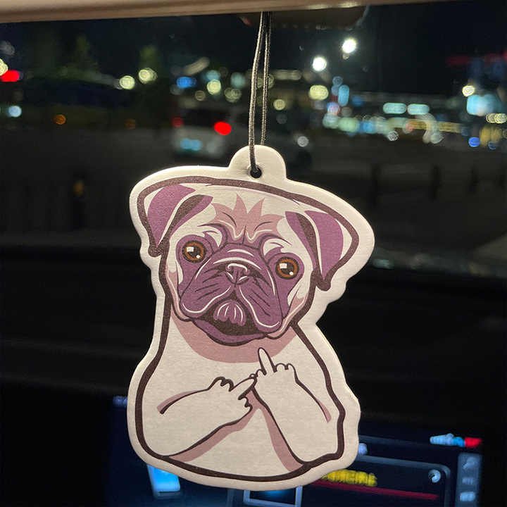 Hot Sale Eco-Friendly Different Smells Animal Dog Paper hanging Reusable Car Air Freshener