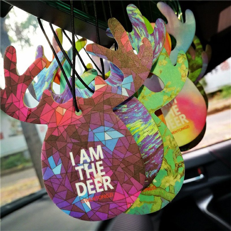 Hot Sale Eco-Friendly Different Smells Animal Dog Paper hanging Reusable Car Air Freshener