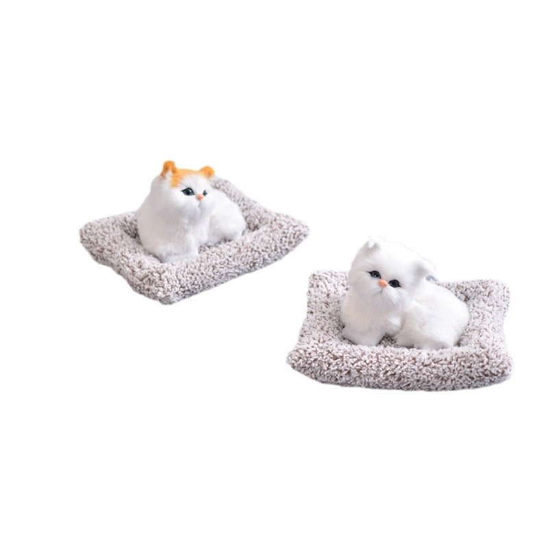 Wholesale 10pcs Creative Car Ornaments with Cute Cloth Cat Mat and Toy Bamboo Charcoal Bag for Odor Control Freshening Usage