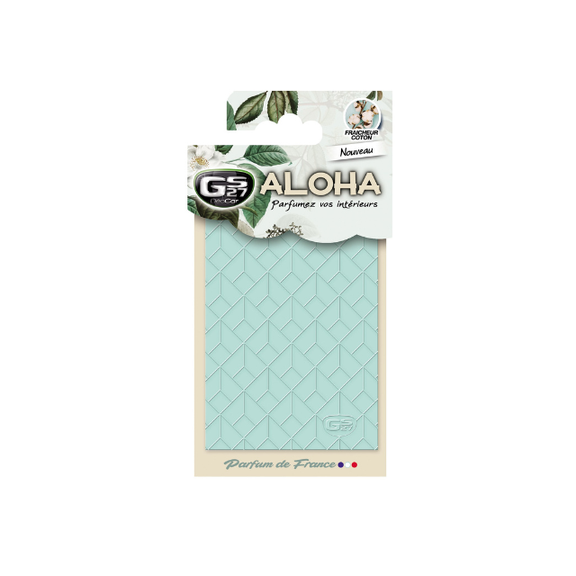 GS27 Premium Air Freshener ALOHA FRESH COTTON French Fragrance Car Perfume & Home Vent Gel Solid Plastic DEOCAR Air Freshener