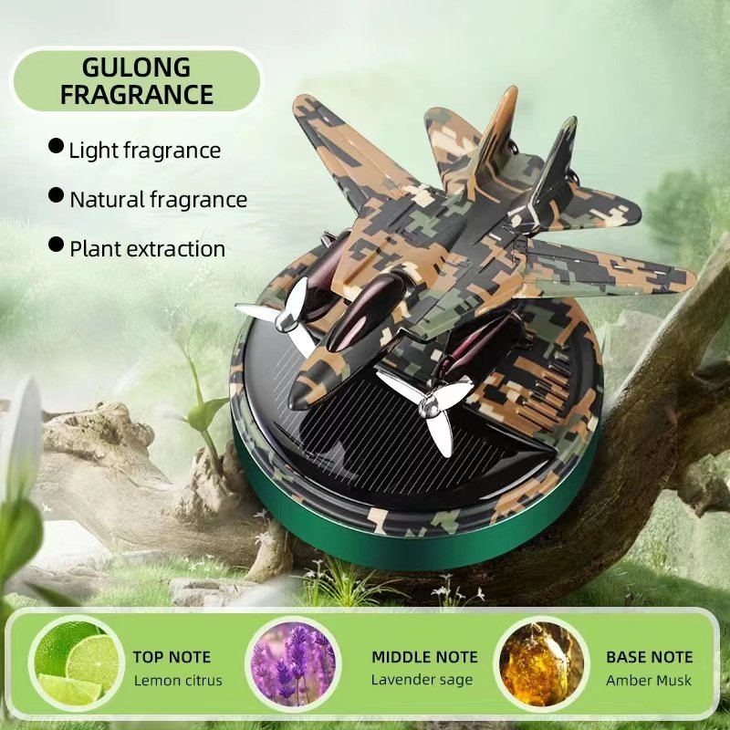 Portable fighter jet ornament solar perfume car aromatherapy in-car odor removal car aromatherapy