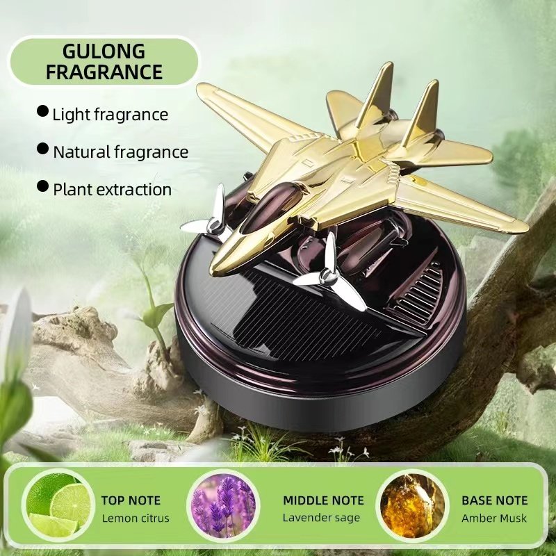 Portable fighter jet ornament solar perfume car aromatherapy in-car odor removal car aromatherapy