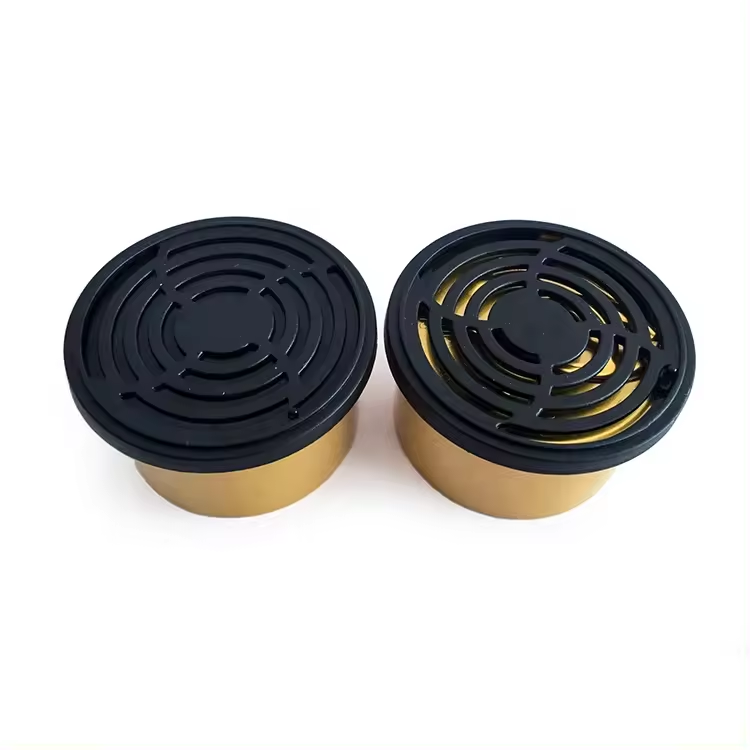 Luxury Wooden Block Tin Can Vent Car Air Freshener Modern Solid Perfume Diffuser Car Dashboard Organic Wood California Scents