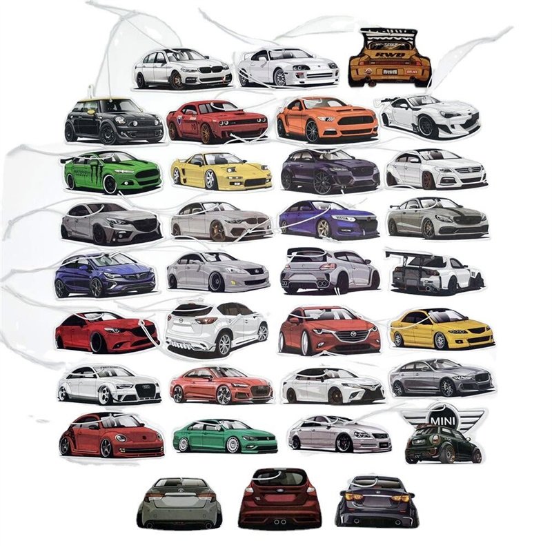 YYX 100+ Designs Good Smell Fragrance Car Hanging Paper Car Air Freshener
