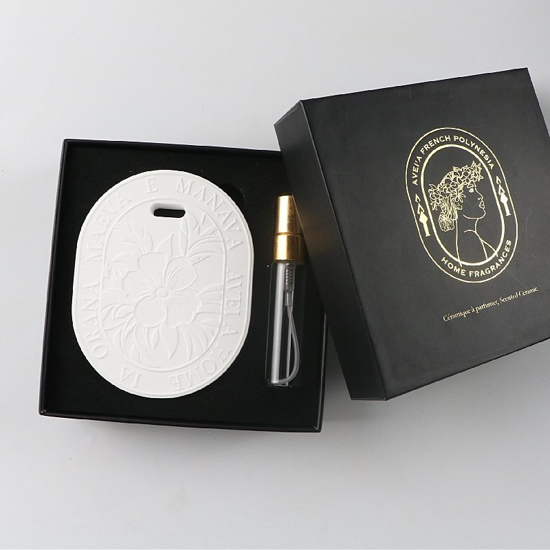 OEM Customized Aromatherapy Gift Air Freshener Fragrance Pendant Home Decoration Wardrobe Ceramic Scented Stone