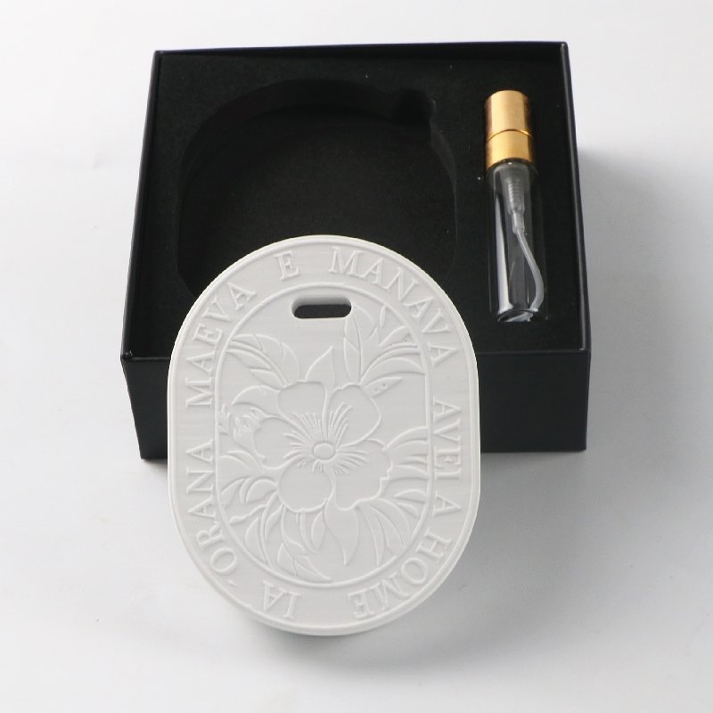 OEM Customized Aromatherapy Gift Air Freshener Fragrance Pendant Home Decoration Wardrobe Ceramic Scented Stone