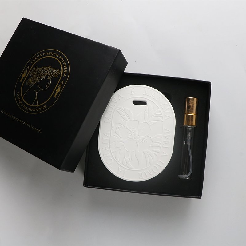 OEM Customized Aromatherapy Gift Air Freshener Fragrance Pendant Home Decoration Wardrobe Ceramic Scented Stone