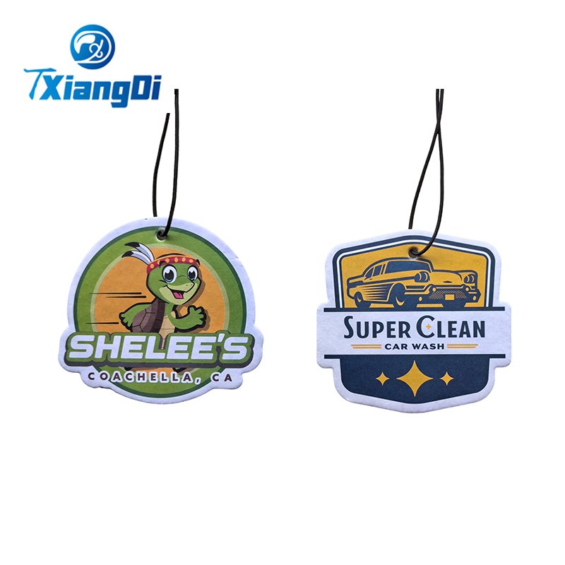 Promotional Gifts Customized promotional shaped paper car air freshener hanging air car freshener