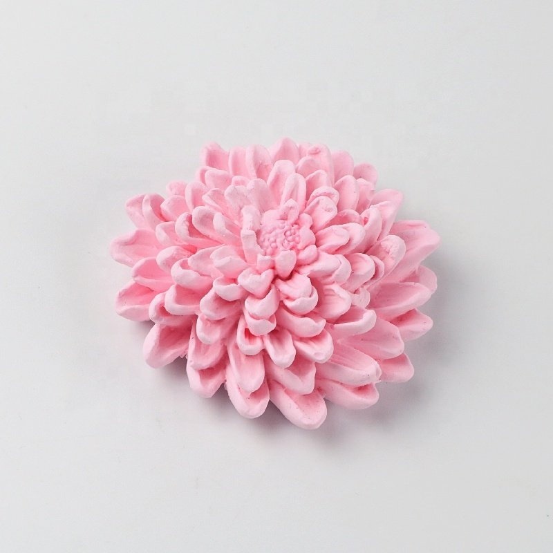 Factory Direct Wholesale Stocked Car Home Decoration Air Freshener Scented Ceramic Aroma Stone Plaster Flower Oil Diffuser