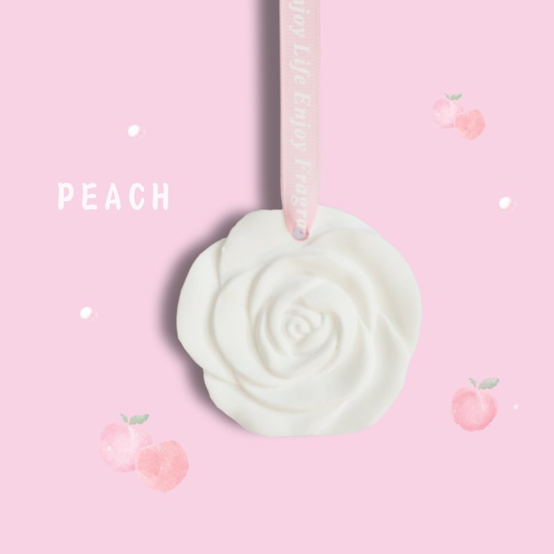 FinRu Home Decoration Hanging Car Wardrobe Pendant Air Freshener Scented Ceramic Flower Aroma Porcelain Fragrance Oil Diffuser