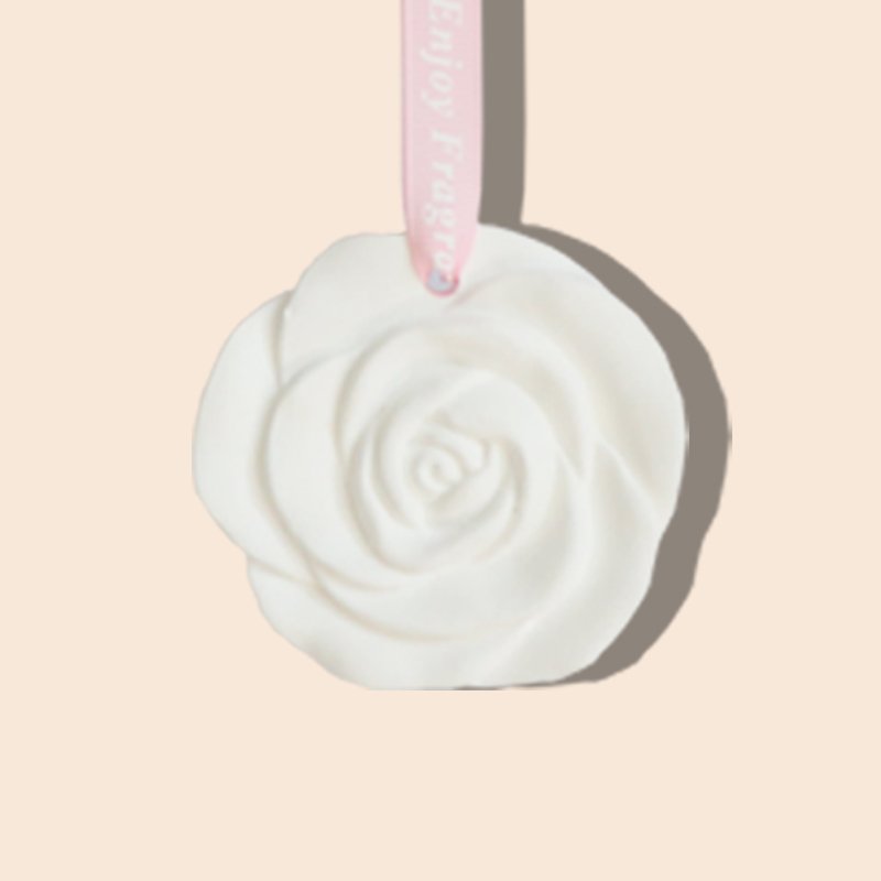 FinRu Home Decoration Hanging Car Wardrobe Pendant Air Freshener Scented Ceramic Flower Aroma Porcelain Fragrance Oil Diffuser
