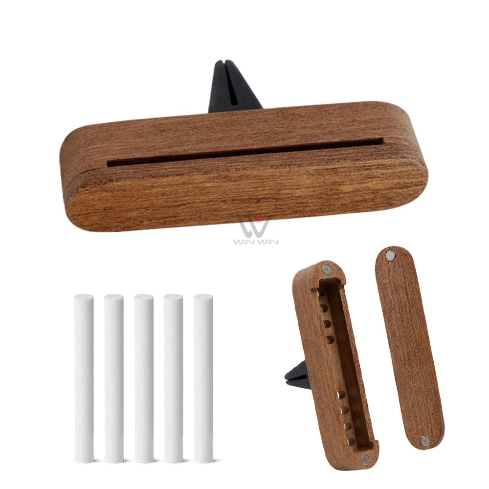 Sapele Wood Car Diffuser Clip Walnut Wood Outlet Perfume Air Fragrance Clip Aromatherapy Car Air Freshener Accessories