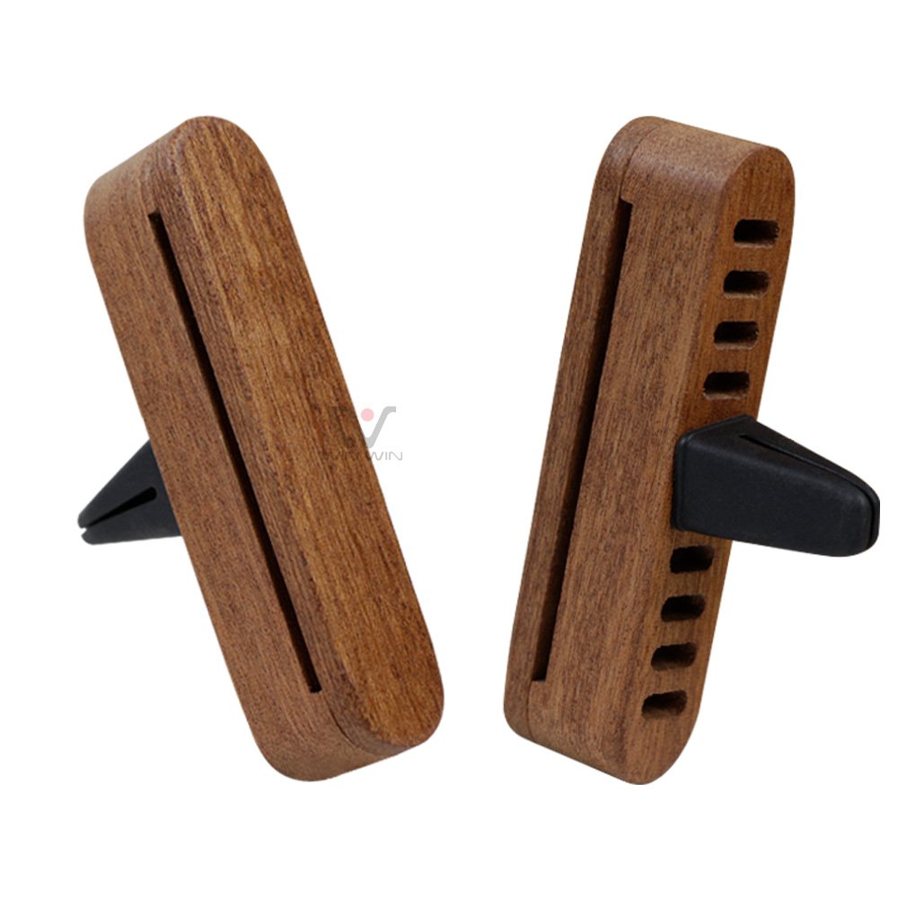 Sapele Wood Car Diffuser Clip Walnut Wood Outlet Perfume Air Fragrance Clip Aromatherapy Car Air Freshener Accessories