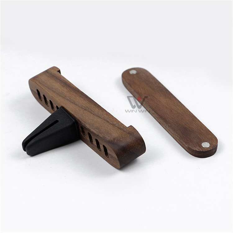 Sapele Wood Car Diffuser Clip Walnut Wood Outlet Perfume Air Fragrance Clip Aromatherapy Car Air Freshener Accessories