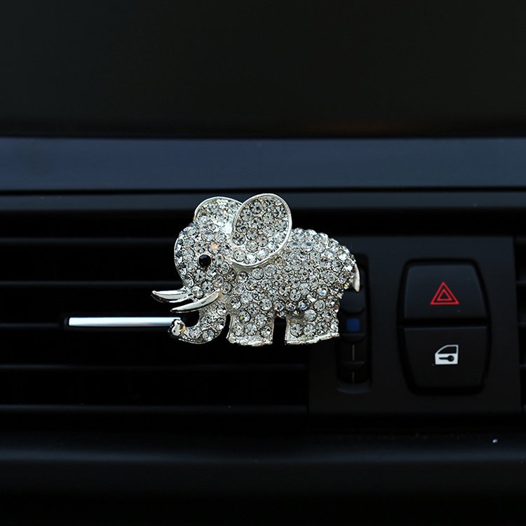 Elephant Rhinestone Car Aromatherapy style car diffuser perfumes creative mini aromatherapy car air freshener