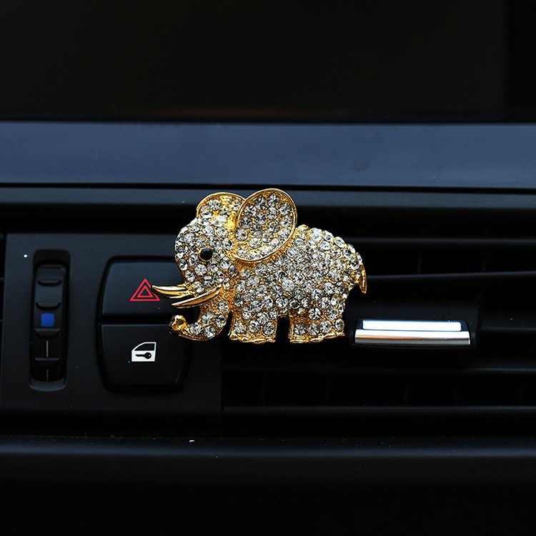 Elephant Rhinestone Car Aromatherapy style car diffuser perfumes creative mini aromatherapy car air freshener