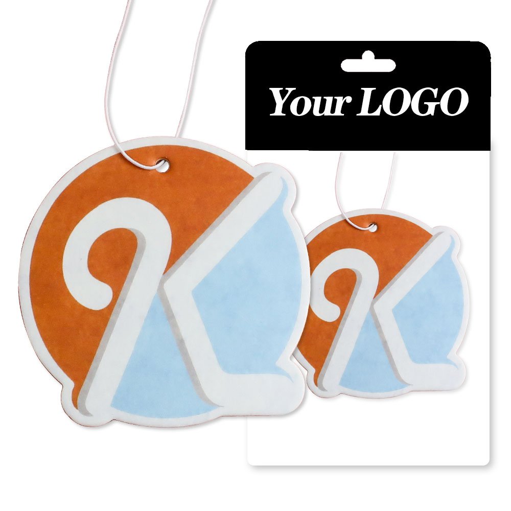 Custom car Air Freshener Natural scented company logo paper Auto Hanging Vanilla perfume fragrance car accessories interior