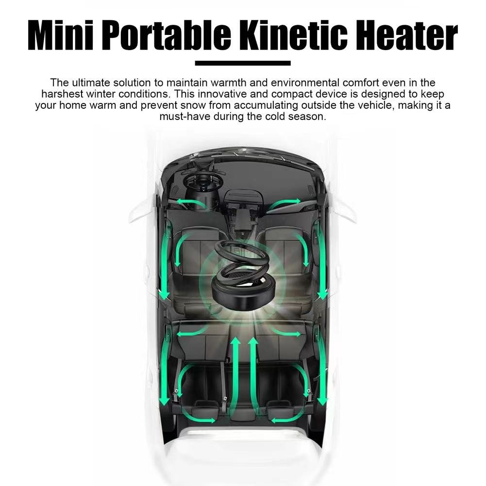 Portable Kinetic Mini Car Air Freshener Solar Powered Double Ring Rotating Air Cleaner Perfume Fragrance Diffuser Decoration