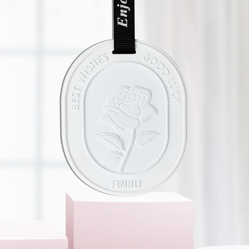 Ceramic Gift Hanging Car Home Aromatherapy Scented Porcelain Flower Fragrance Essential Oil Diffuser Wardrobe Air Freshener