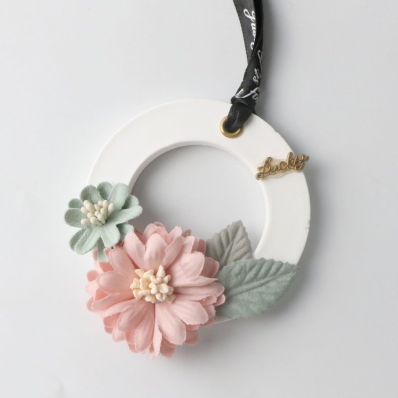 Finru Circular Flower Design Crafts Gypsum Ceramic Fragrance Diffuser Stone Indoor Car Air Freshener