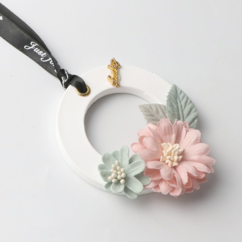 Finru Circular Flower Design Crafts Gypsum Ceramic Fragrance Diffuser Stone Indoor Car Air Freshener