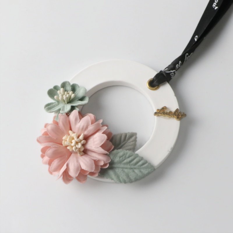 Finru Circular Flower Design Crafts Gypsum Ceramic Fragrance Diffuser Stone Indoor Car Air Freshener