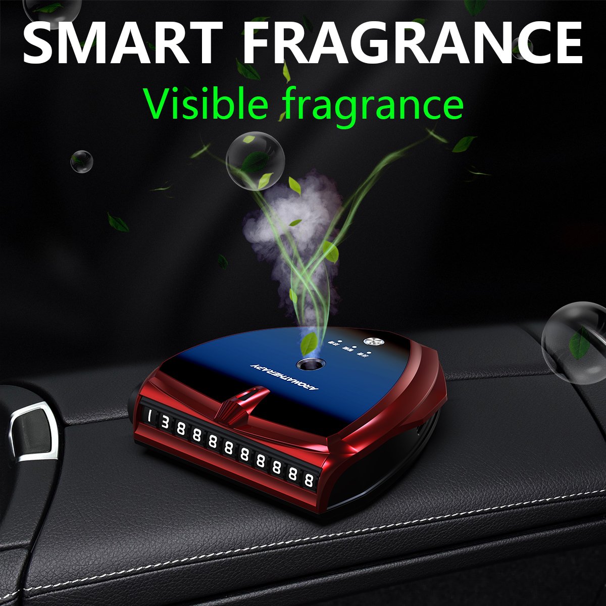 Car Decoration Solar Air Aromatherapy Freshener Perfume For Car Temporary Parking Card Plate Custom Logo