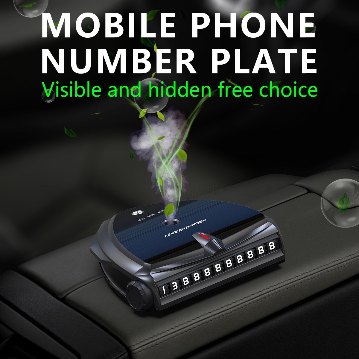 Car Decoration Solar Air Aromatherapy Freshener Perfume For Car Temporary Parking Card Plate Custom Logo