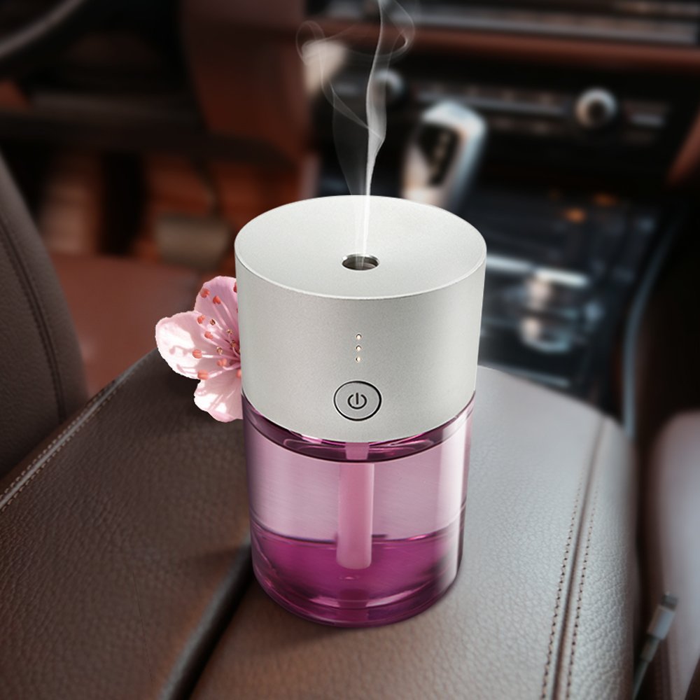SCENTA 2020 New Car Air Freshener Aromatherapy Essential Oil Diffuser,Ultrasonic Rechargeable Car Aroma Perfume Difuser