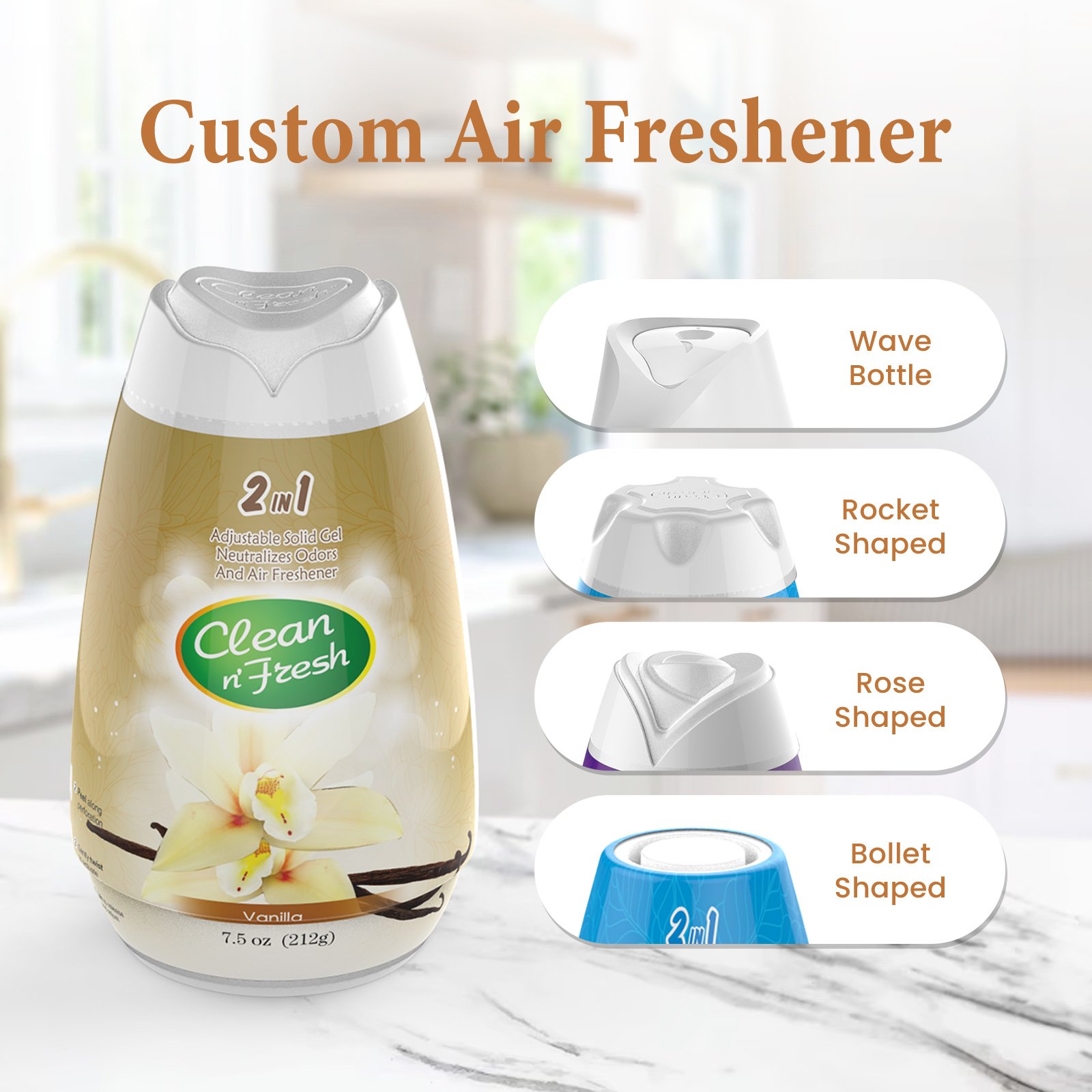 Factory Direct Sale Adjustable Aromatic Fragrance Agent Solid Gel Home Bathroom Air Freshener
