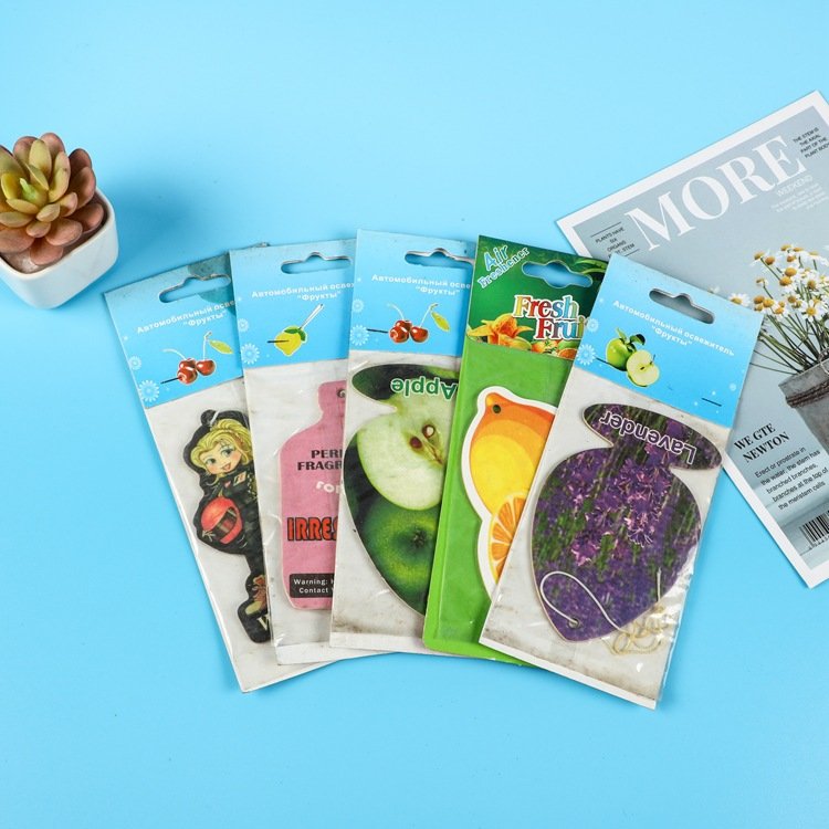 Cheap price different smells air freshener fashionable car pendant custom paper auto hanger paper car air freshener