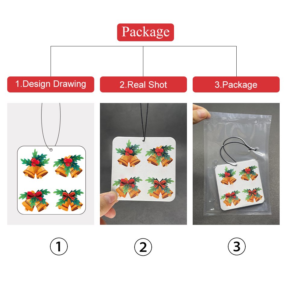 Wholesale Car Air Freshener Natural Scented Paper Auto Hanging Vanilla Perfume Fragrance Various Shape Car Accessories Interior